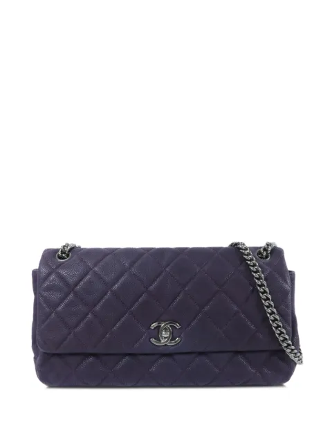 CHANEL Pre-Owned CC turn-lock diamond-quilted shoulder bag