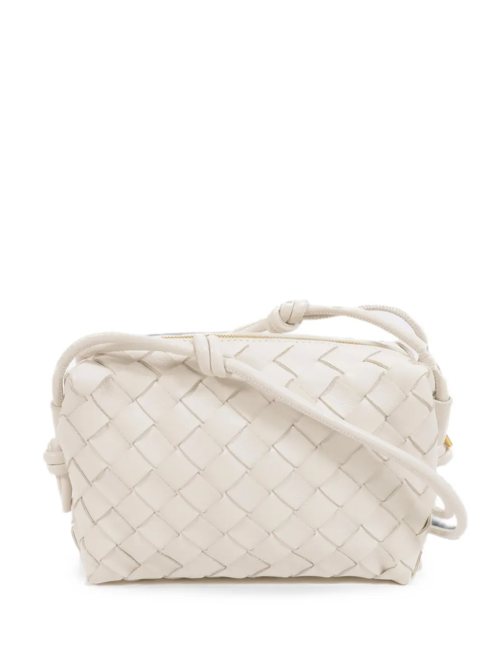 Bottega Veneta Pre-Owned Mini Loop Intrecciato shoulder bag - White