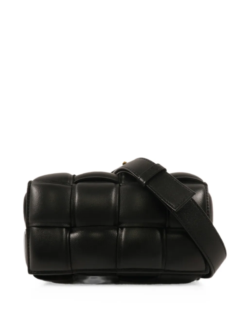 Bottega Veneta Pre-Owned Cassette Intrecciato padded mini bag - Black