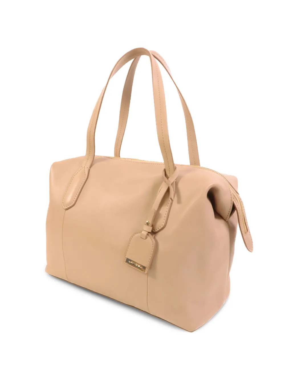 Lancel leather shoulder bag - Nude