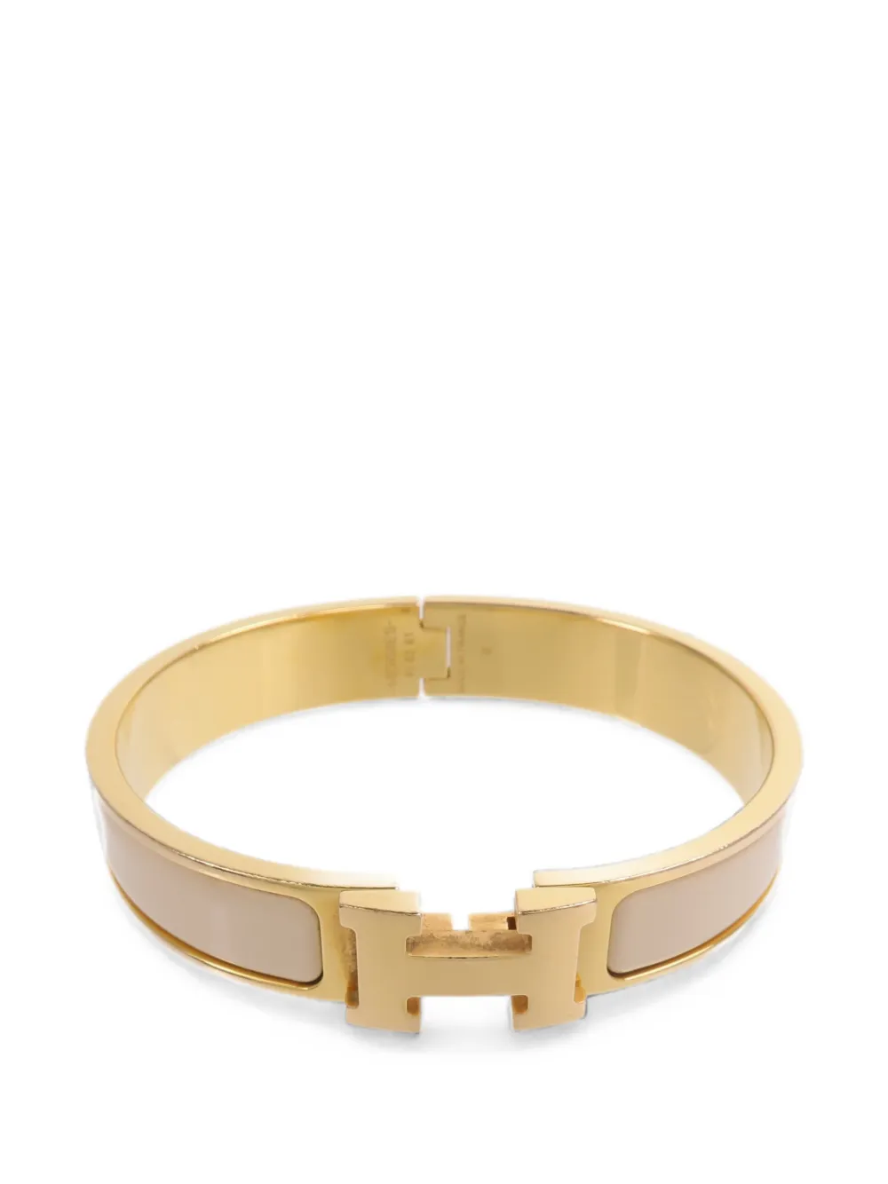 Hermès Pre-Owned Clic H enamel bracelet - Gold
