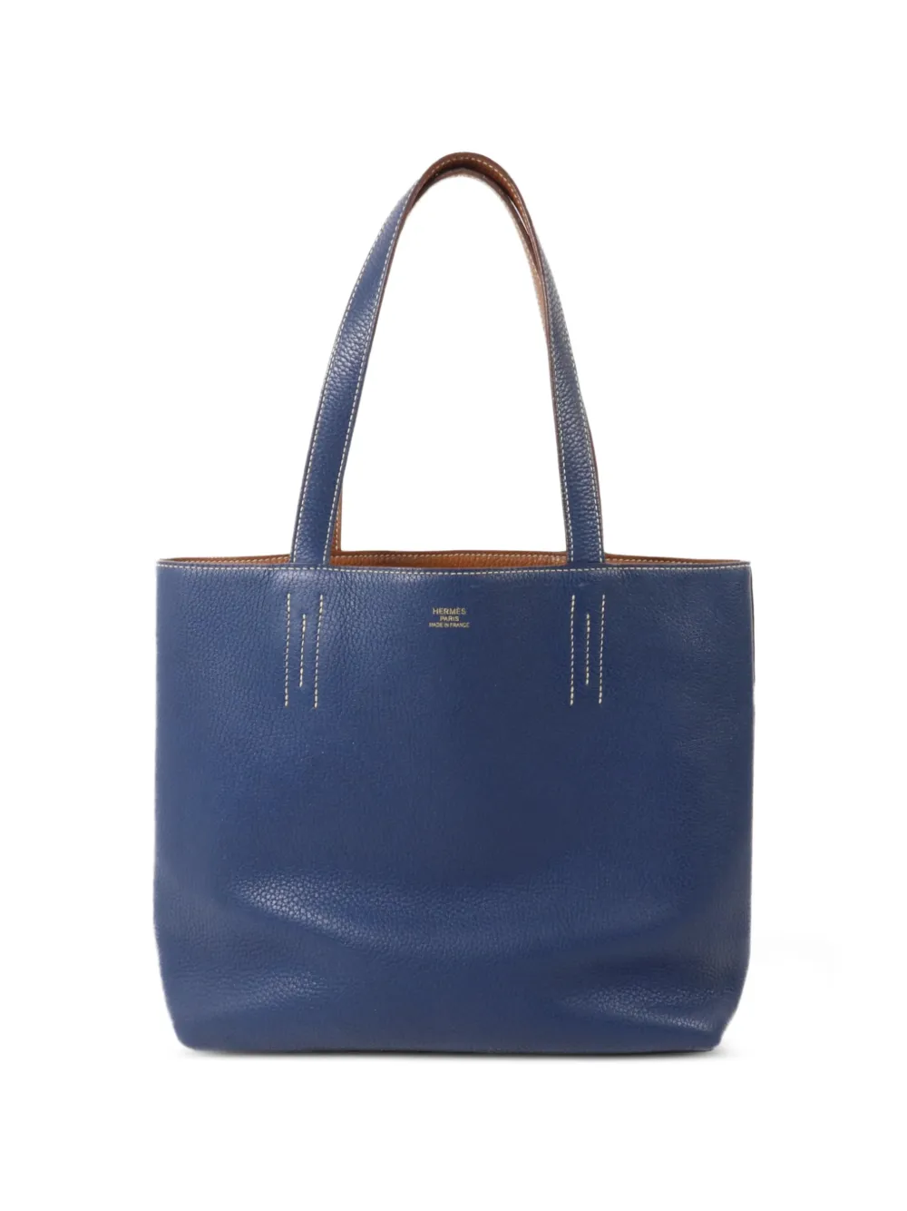 Hermès Pre-Owned 2019 Double Sens 28 leather tote bag - Blau