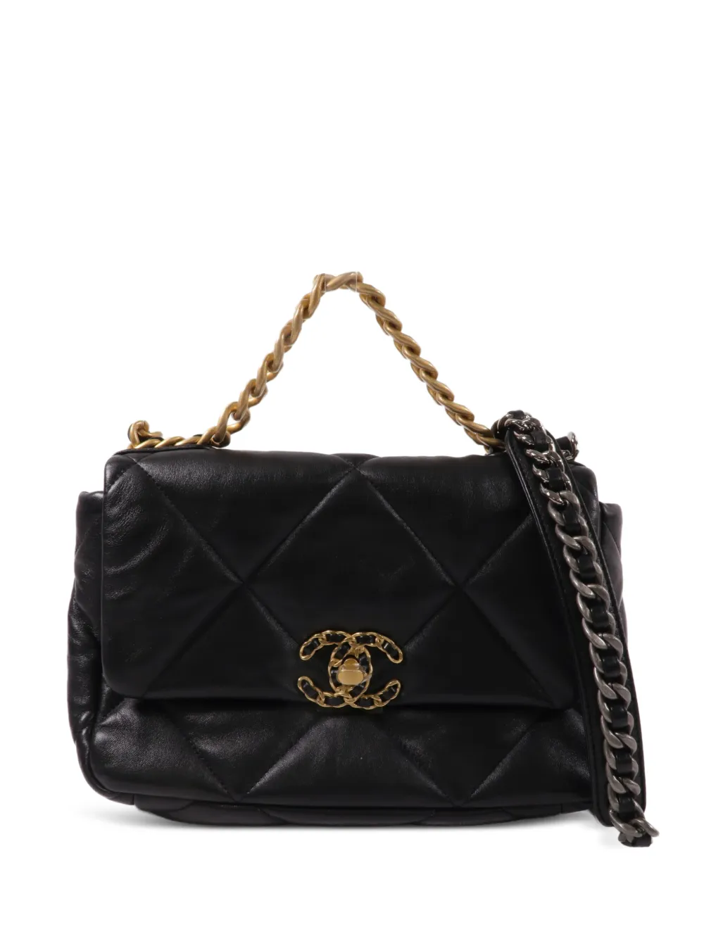 CHANEL Pre-Owned C19 CC turn-lock crossbody bag - Nero