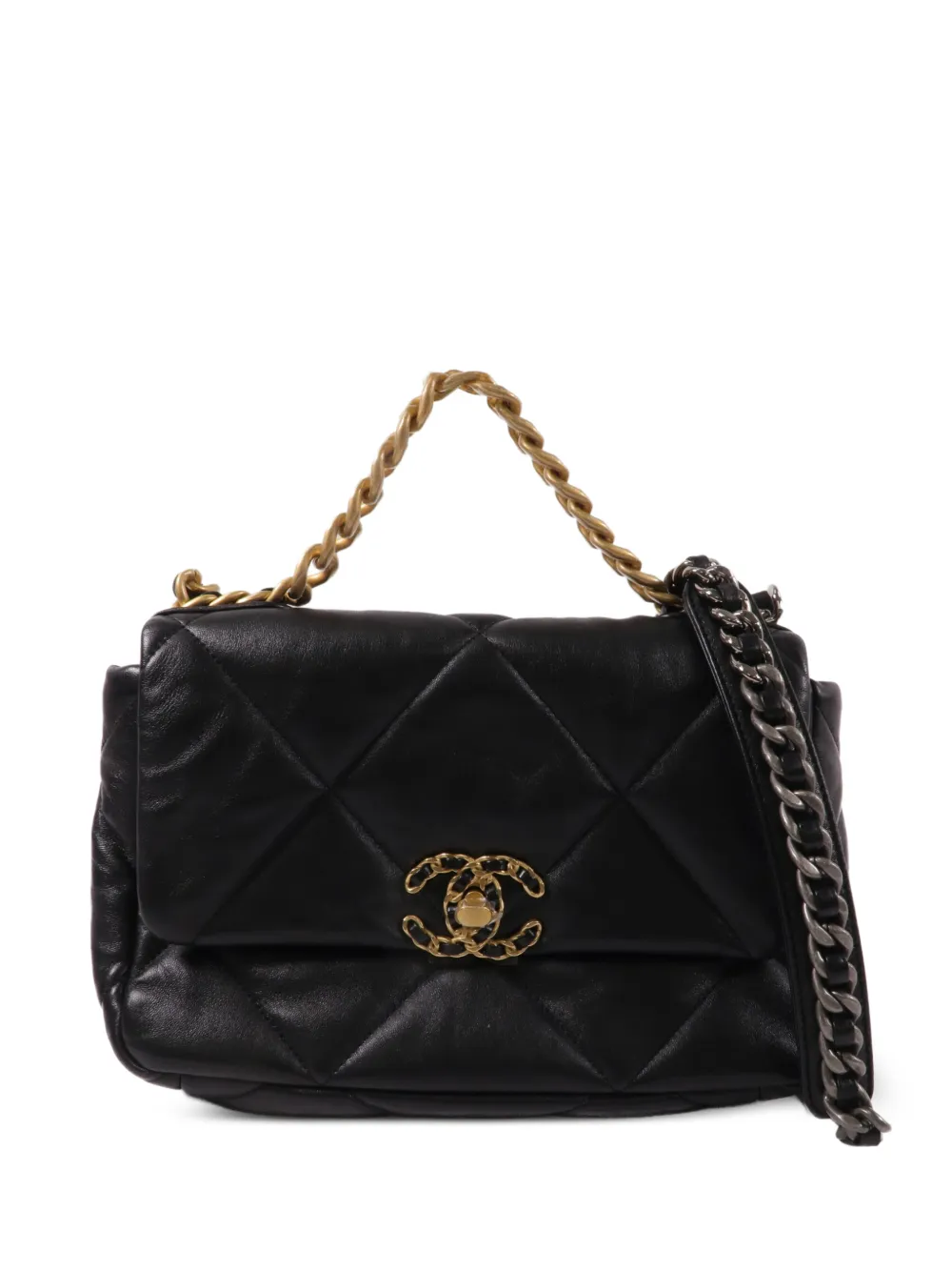 CHANEL Pre-Owned C19 CC turn-lock crossbody bag - Schwarz