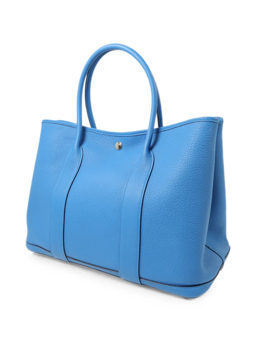 Hermès Pre-owned 2020 Garden Party PM Negonda Leather Tote Bag in Blue, view 3