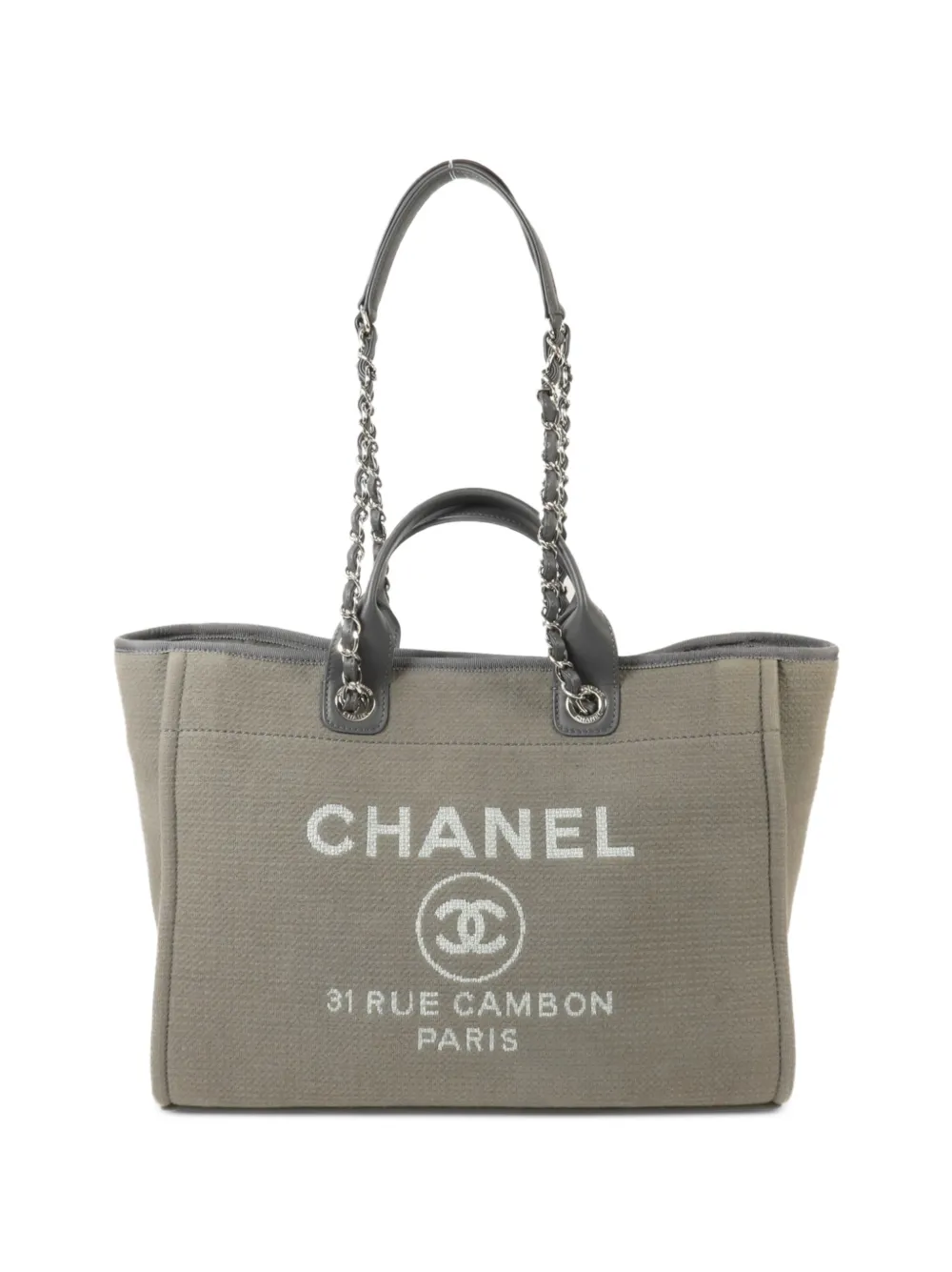 CHANEL Pre-Owned Deauville CC tote bag - Grigio