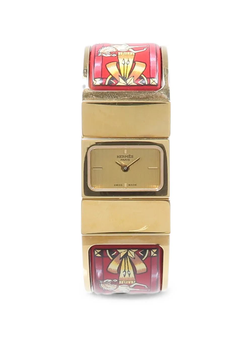 Hermès Pre-Owned Loquet enamel 19mm watch - Gold