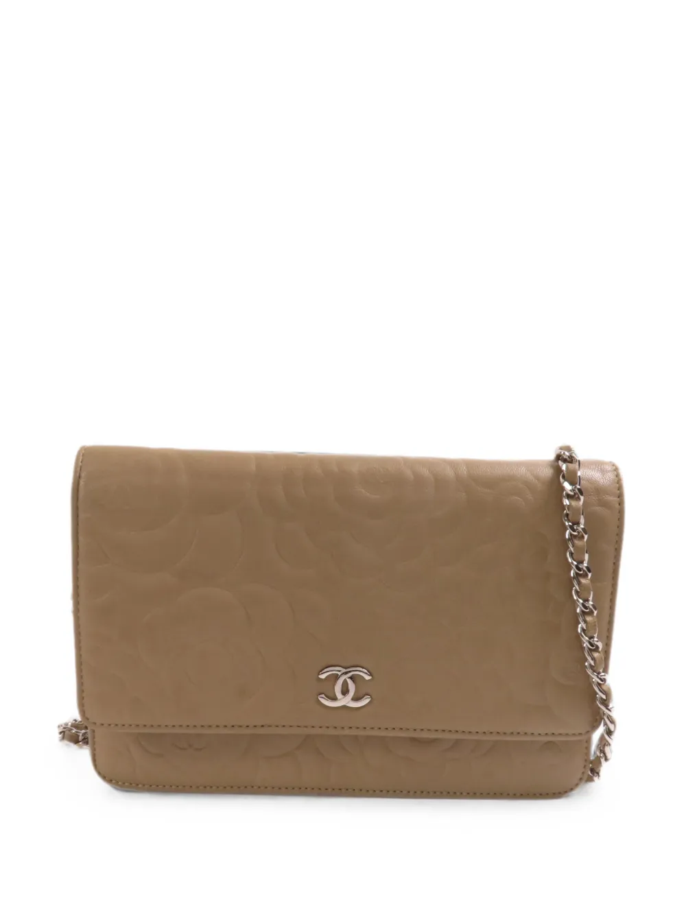 CHANEL Pre-Owned CC Camellia crossbody bag - Marrone