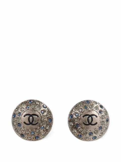 CHANEL Pre-Owned CC crystal-embellished earrings