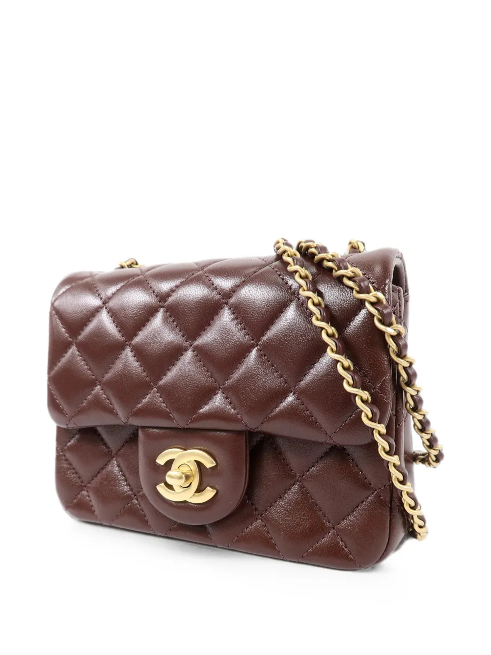 CHANEL Pre-Owned 17 CC turn-lock Shoulder Bag | Brown | FARFETCH