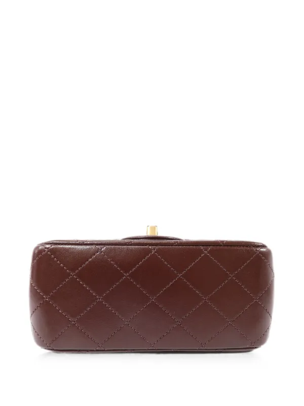 【美品】シャネル☆CHANEL クラッチバッグ ココマーク コットン ブラウン CHANEL Pre-Owned 17 ココマーク ターンロック ショルダーバッグ