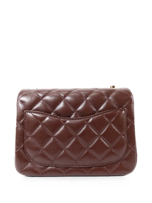 CHANEL ブラウン キルティング ショルダーバッグ CHANEL Pre-Owned 17 ココマーク ターンロック ショルダーバッグ