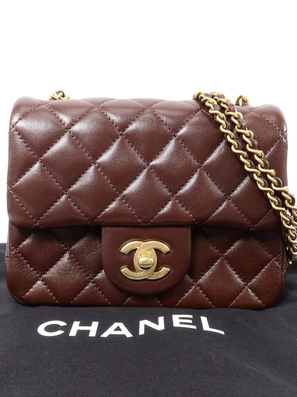 CHANEL Pre-Owned 17 CC turn-lock Shoulder Bag | Brown | FARFETCH