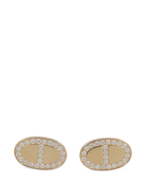 Hermès Pre-Owned Chaine d'ancre Contour diamond earrings