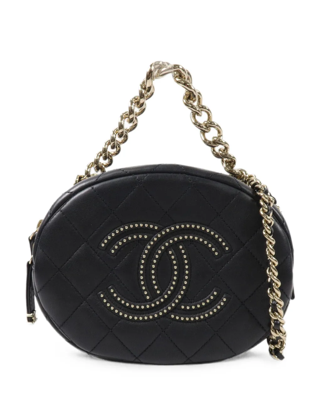 CHANEL Pre-Owned CC studded shoulder bag - Black
