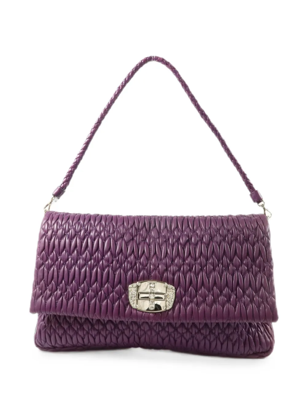 Miu Miu Pre-Owned braided shoulder bag - Purple