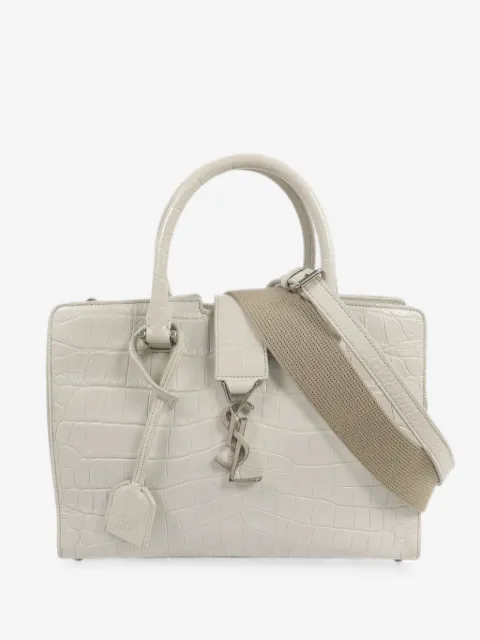 Saint Laurent Pre-Owned croc-effect tote bag