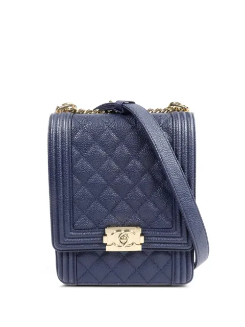CHANEL Pre-Owned North South Boy quilted cross body bag