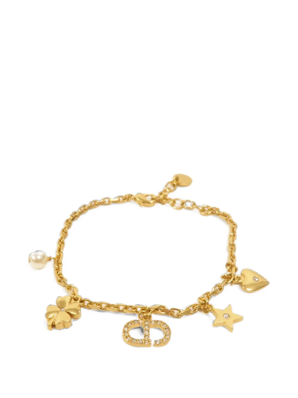 Christian Dior Pre-Owned Petit CD charms bracelet - Gold
