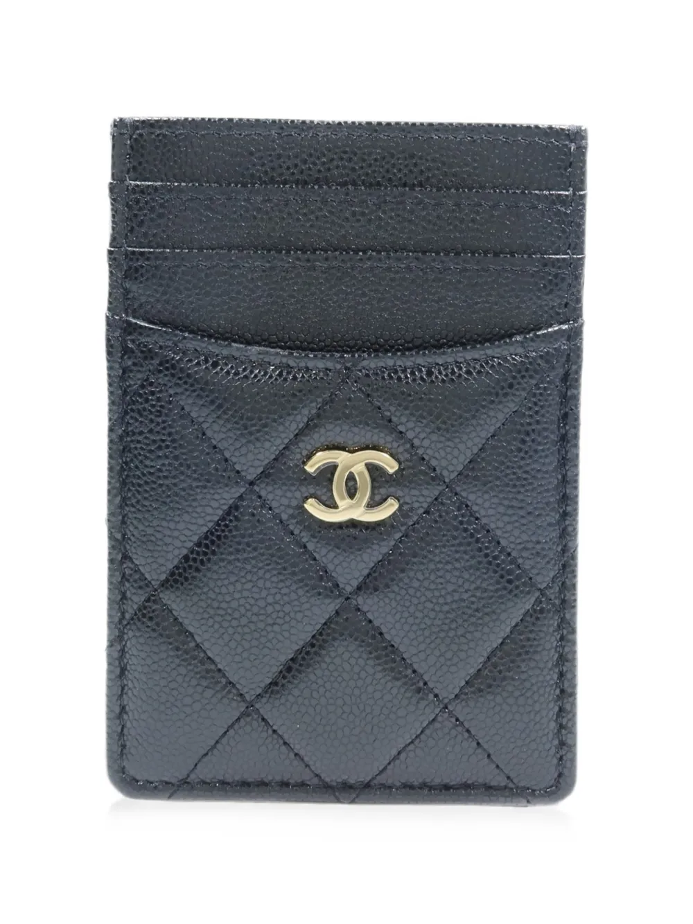 CHANEL Pre-Owned CC quilted card case - Nero