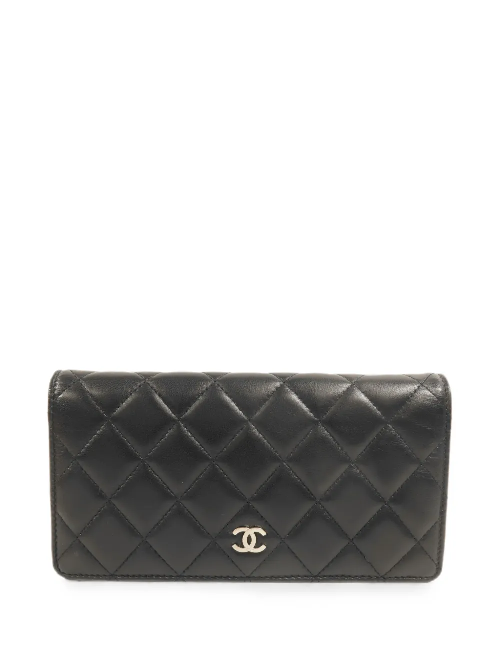 CHANEL Pre-Owned CC quilted long wallet - Schwarz