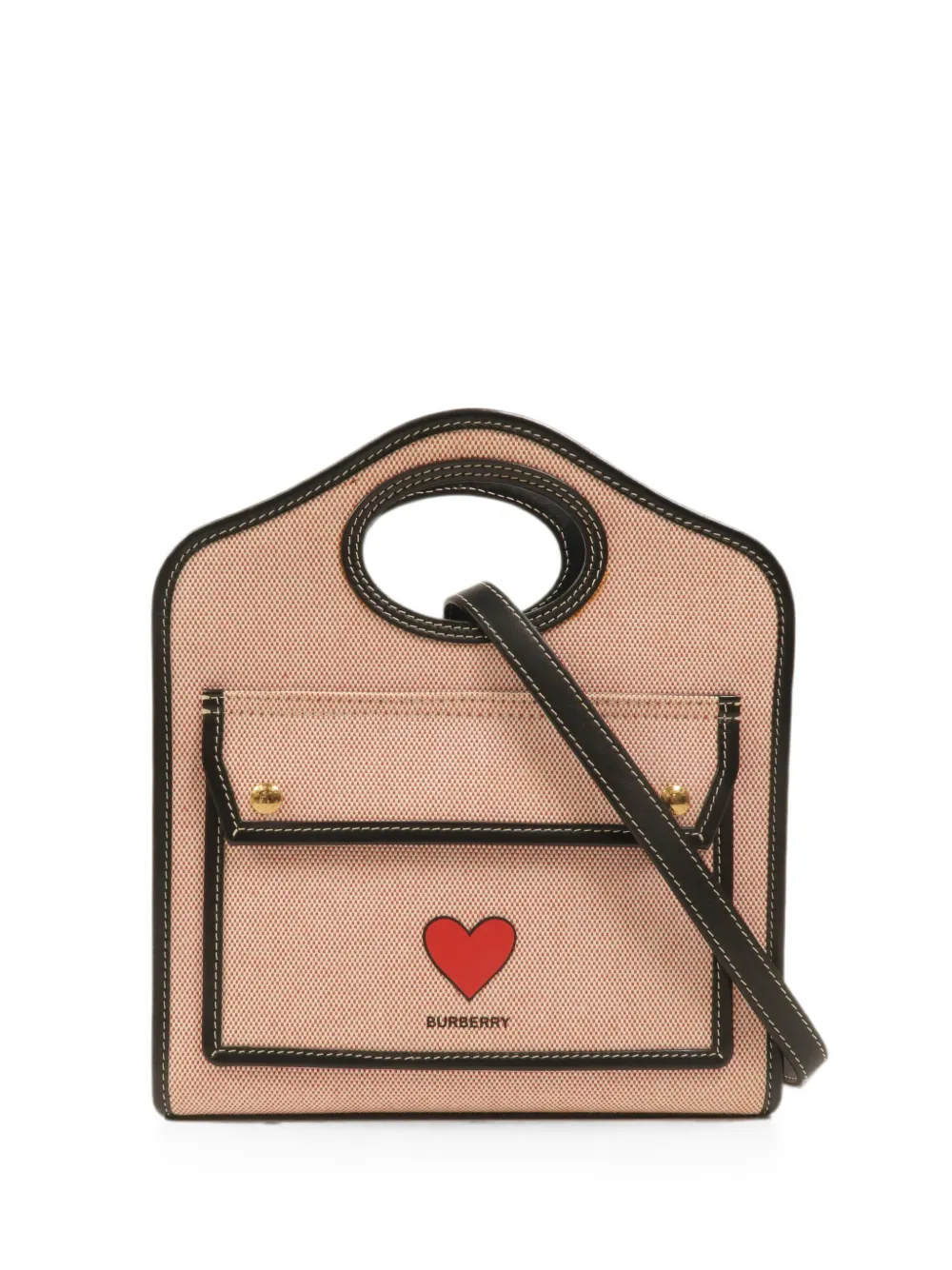 Burberry Pre-Owned mini Pocket leather-trim shoulder bag - Pink