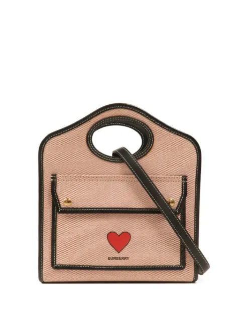 Burberry Pre-Owned mini Pocket leather-trim shoulder bag
