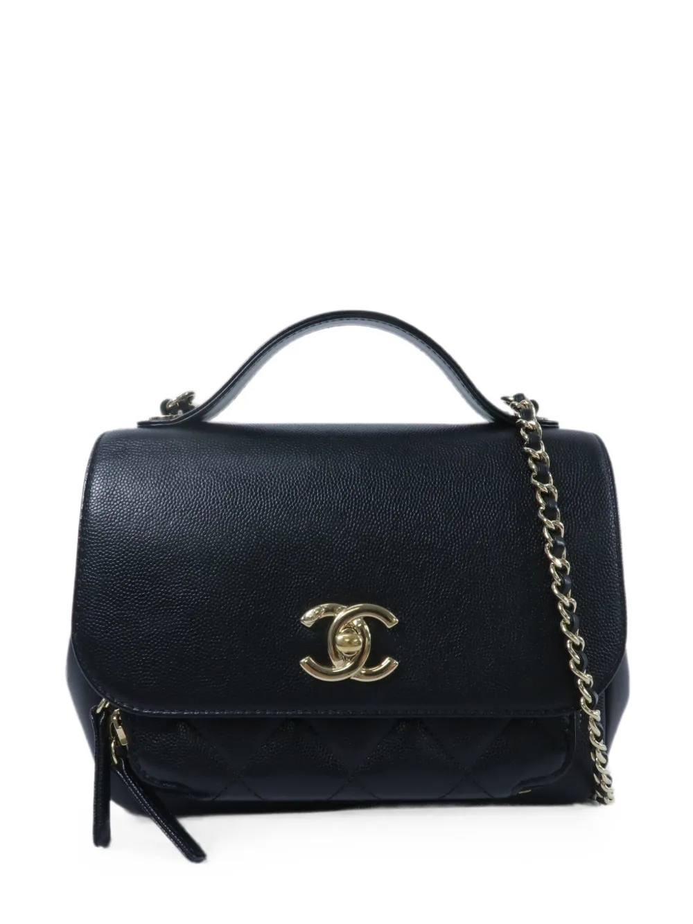 CHANEL Pre-Owned Kleine CC Business Affinity Schultertasche mit Steppung - Schwarz