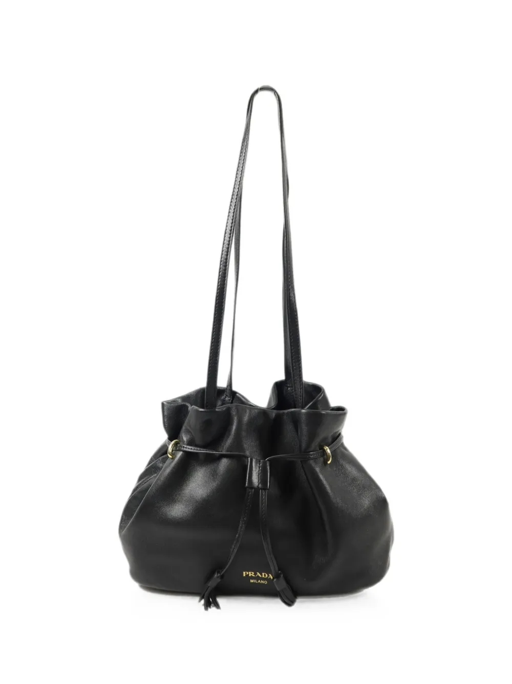 Prada Pre-Owned tassel drawstring bucket bag - Black