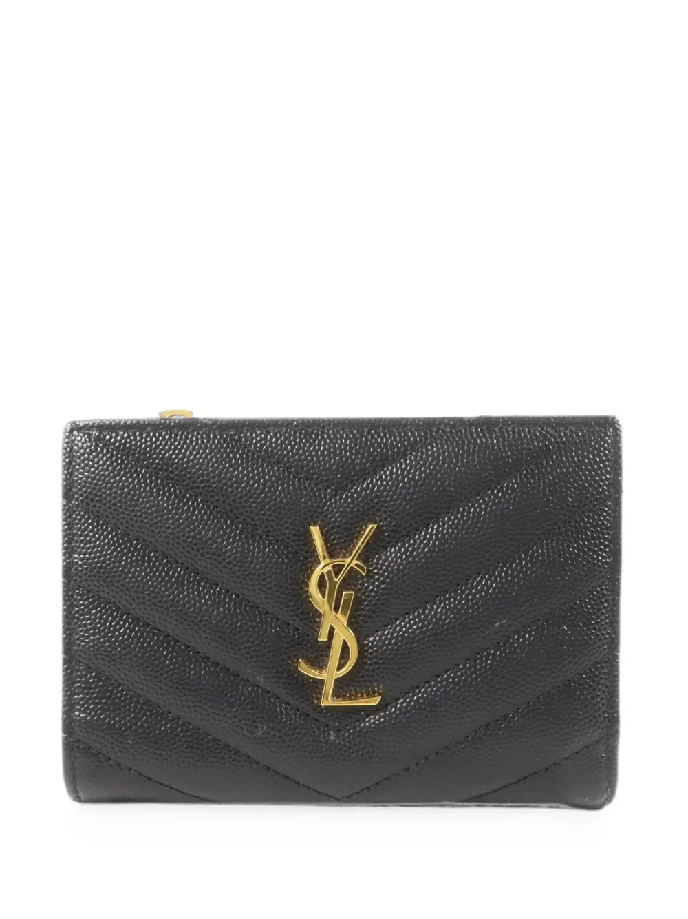 Saint Laurent Pre-Owned Cassandre bifold wallet - Black