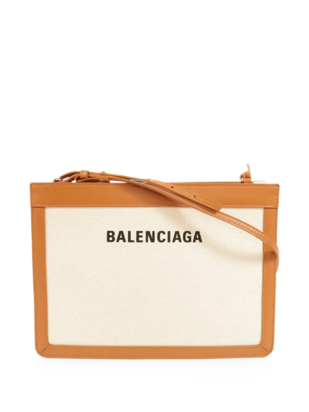 Balenciaga Pre-Owned logo-print shoulder bag - Neutrals