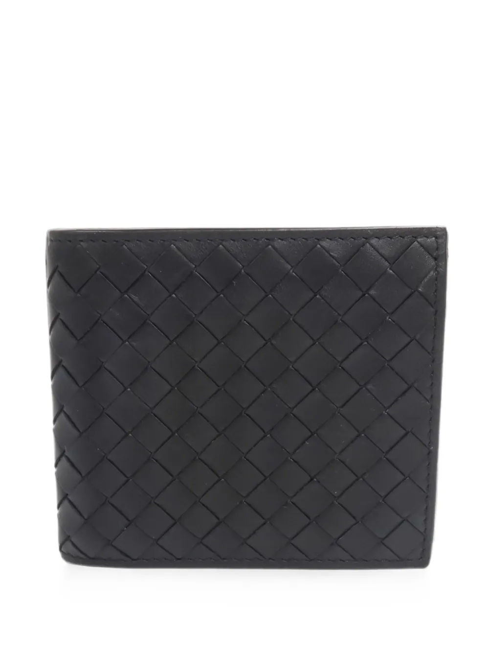 Bottega Veneta Pre-Owned Intrecciato bi-fold wallet - Black