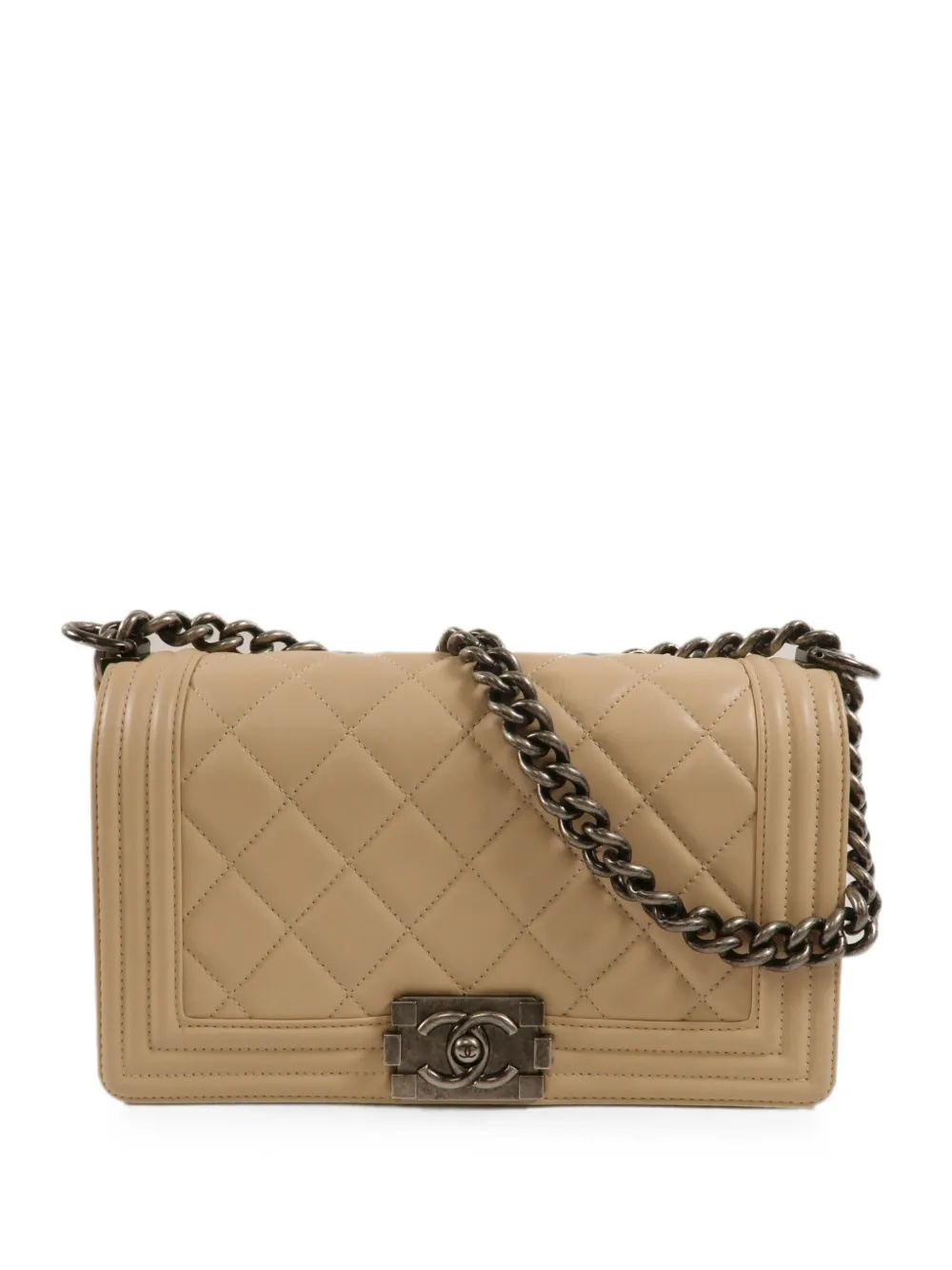 CHANEL Pre-Owned 25 Boy diamond-quilted shoulder bag - Toni neutri