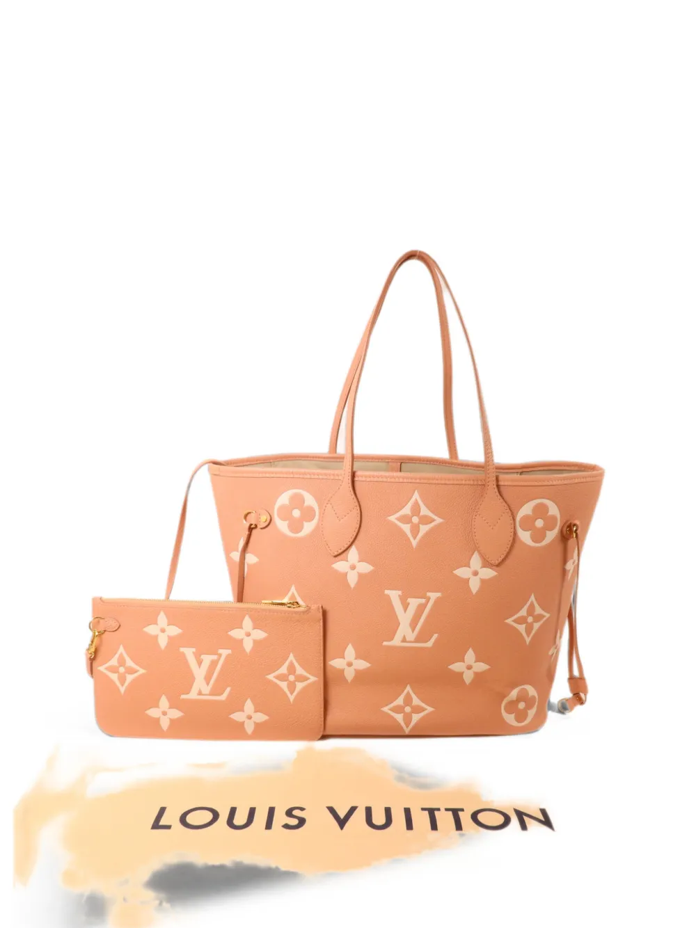 Louis Vuitton Pre-Owned MM Neverfull Monogram Empreinte tote bag - Orange