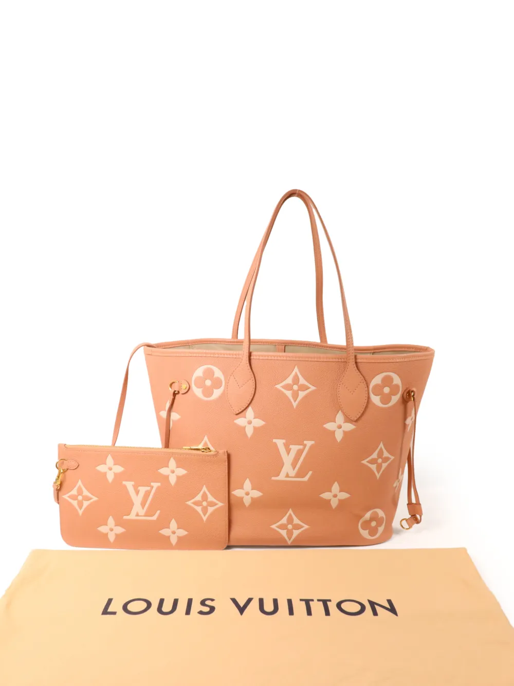 Louis Vuitton Pre-Owned MM Neverfull Monogram Empreinte tote bag - Orange