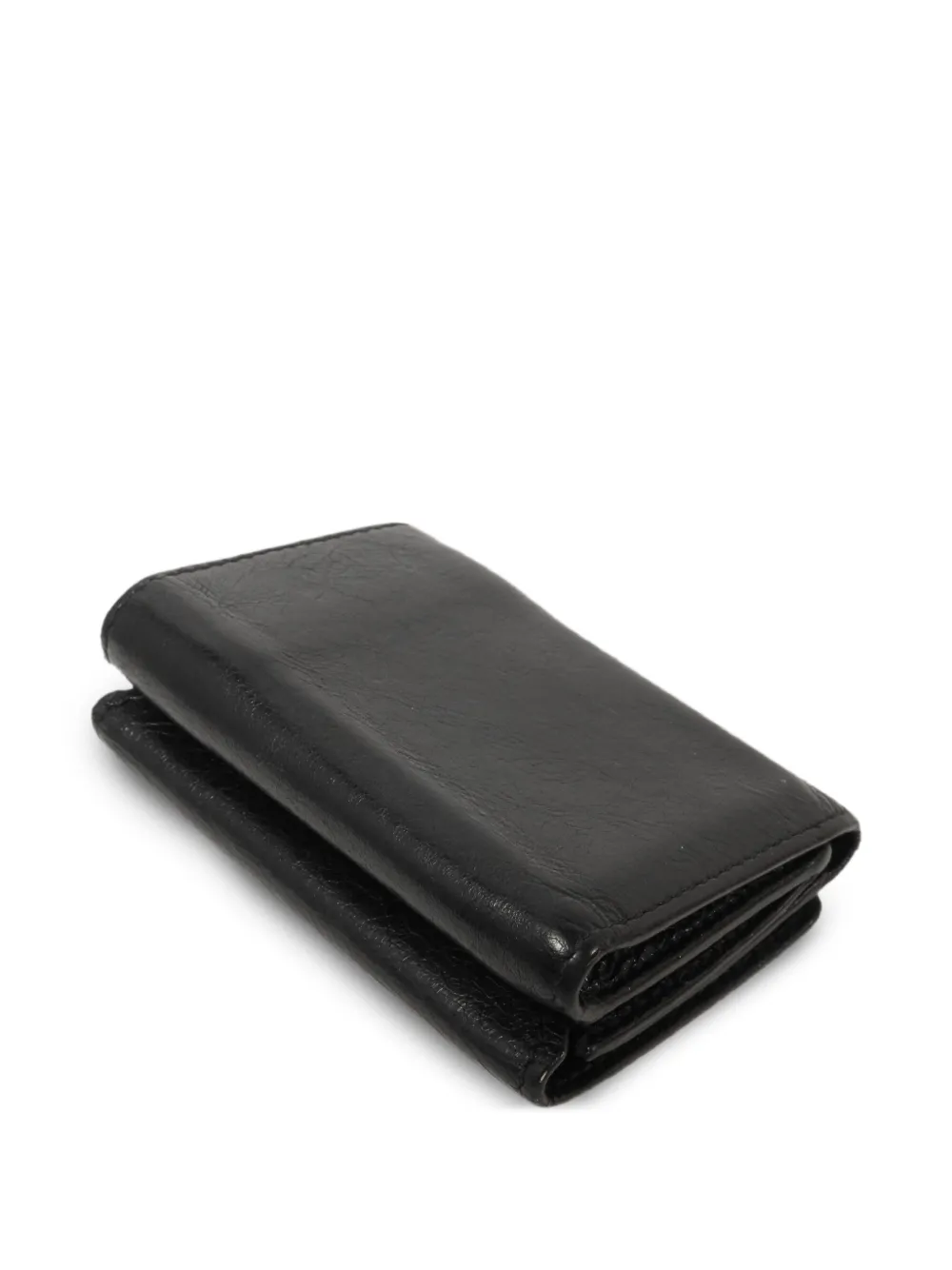 Balenciaga Pre-owned Studded Card Case in Black, view 4