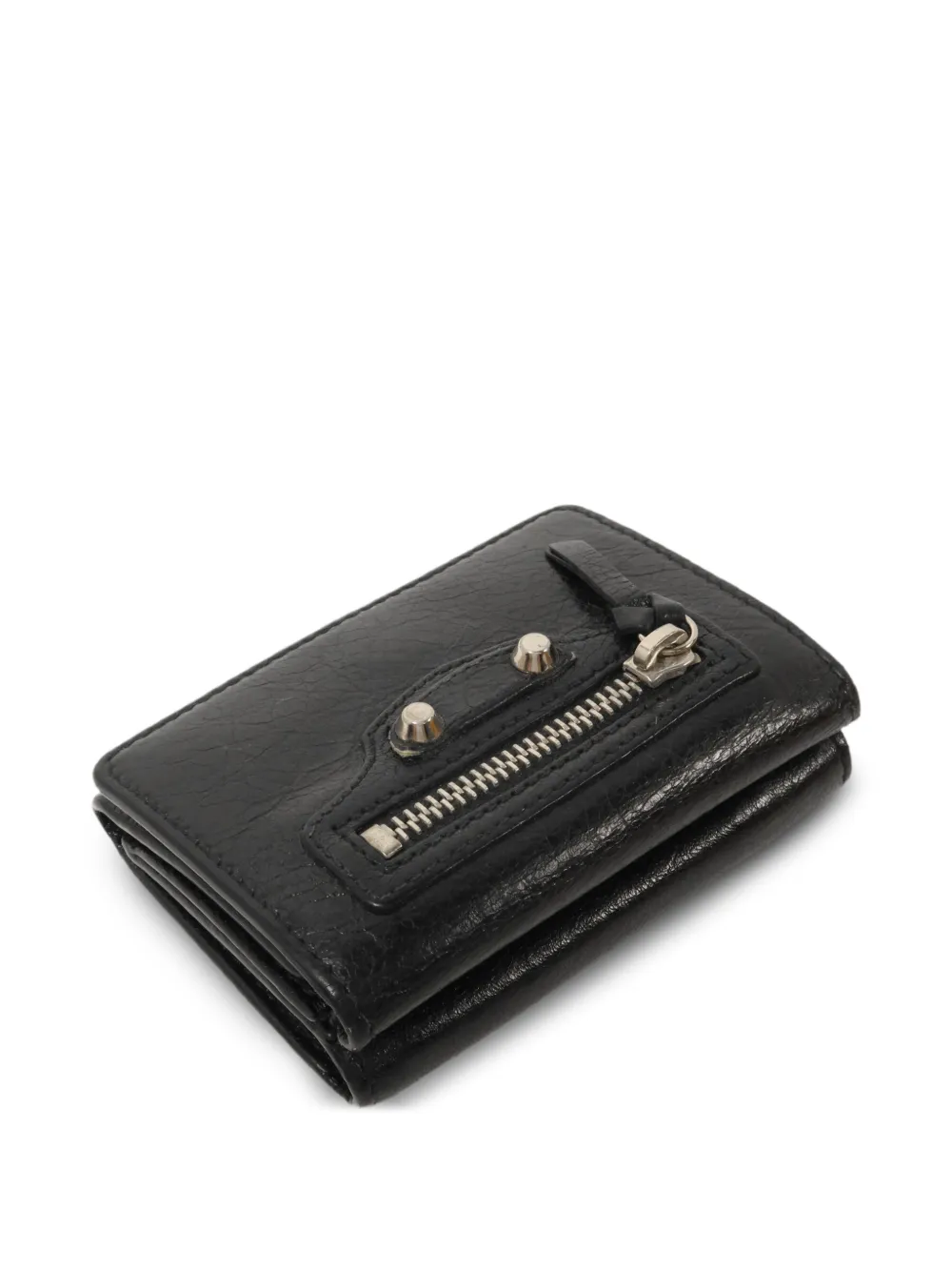 Balenciaga Pre-owned Studded Card Case in Black, view 3