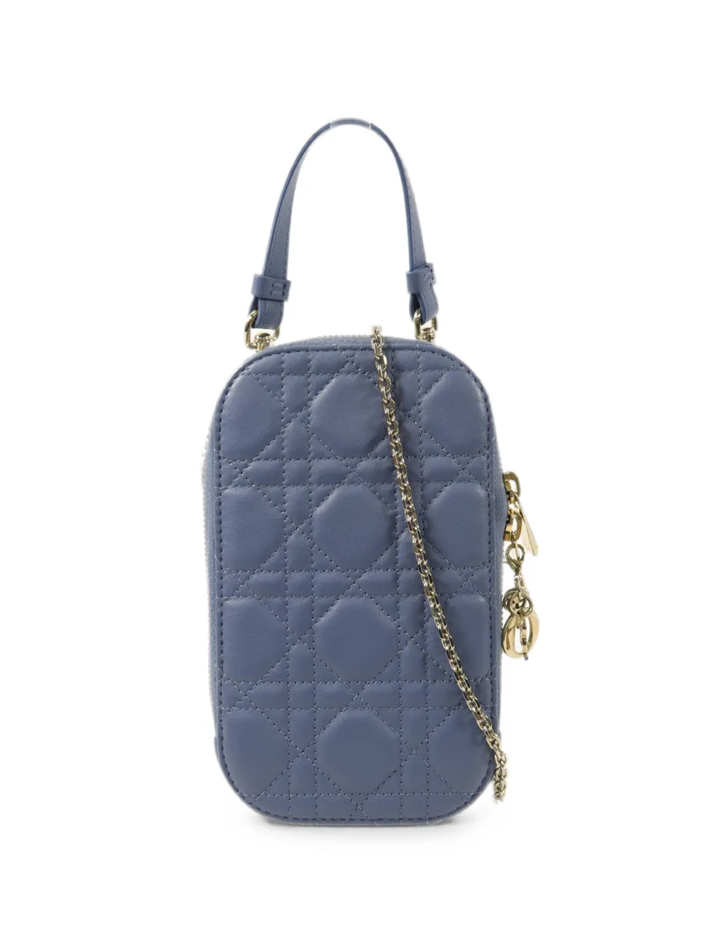 Christian Dior Pre-Owned Lady Dior phone holder bag - Blue