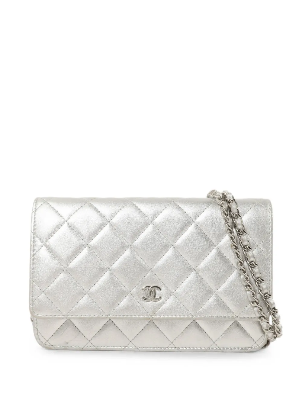 CHANEL Pre-Owned mini CC turn-lock messenger bag - Argento