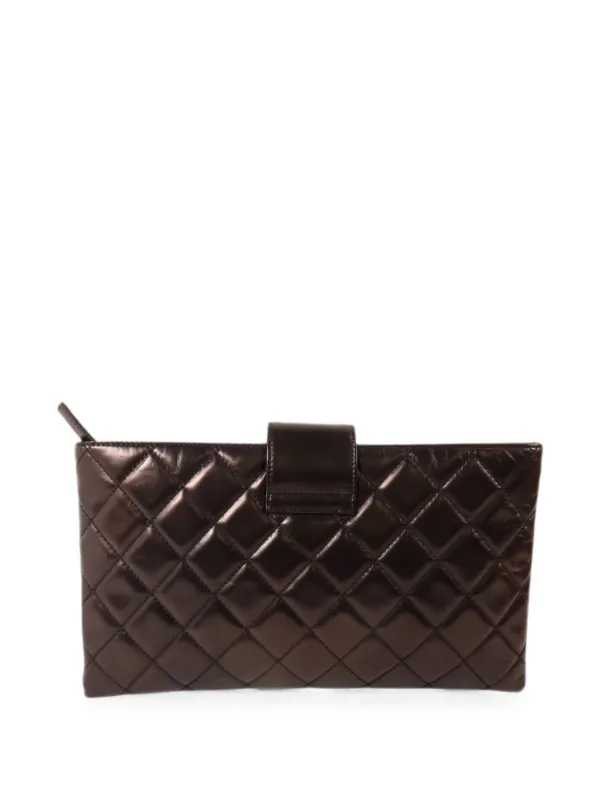 CHANEL Pre-Owned ココマーク クラッチバッグ | ブラウン | FARFETCH JP