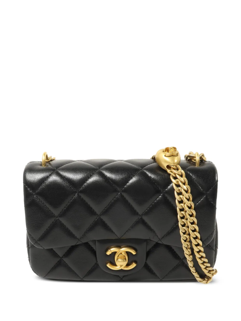 CHANEL Pre-Owned mini CC Heart Chain messenger bag - Schwarz
