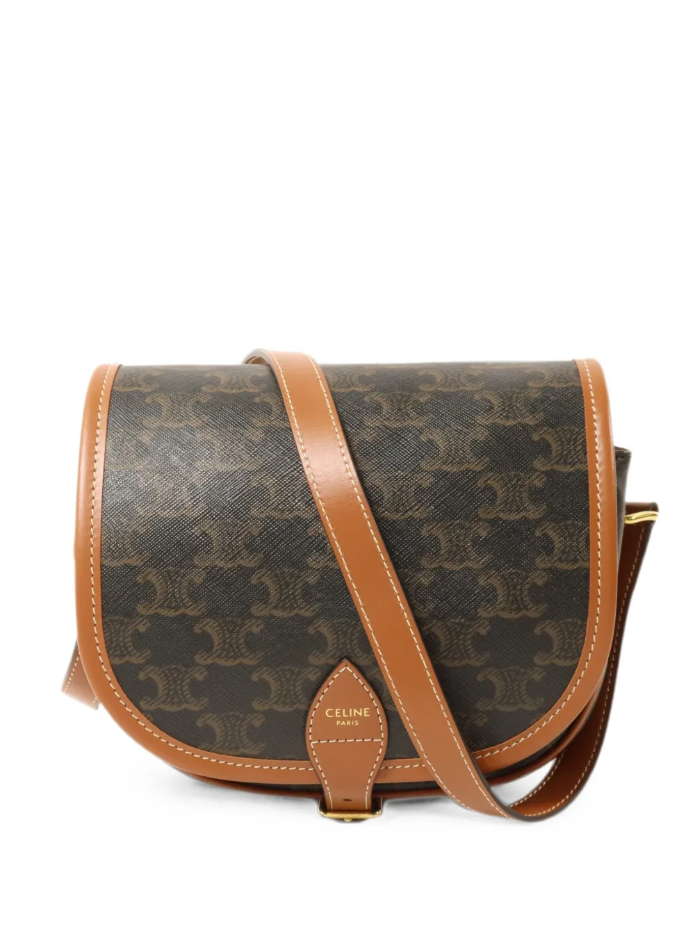 Celine Pre-Owned mini Folco Triomphe messenger bag - Brown