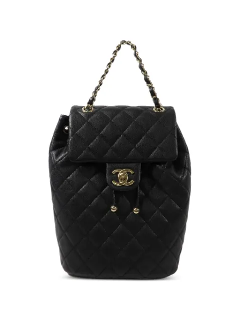 CHANEL Pre-Owned 퀼팅 CC 턴락 백팩