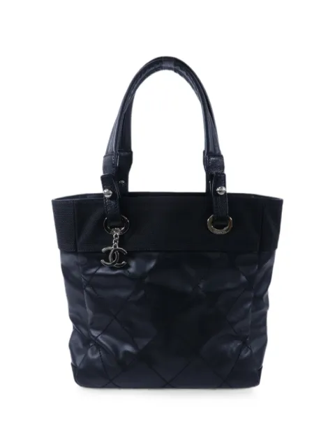 CHANEL Pre-Owned CC logo-charm Biarritz tote bag