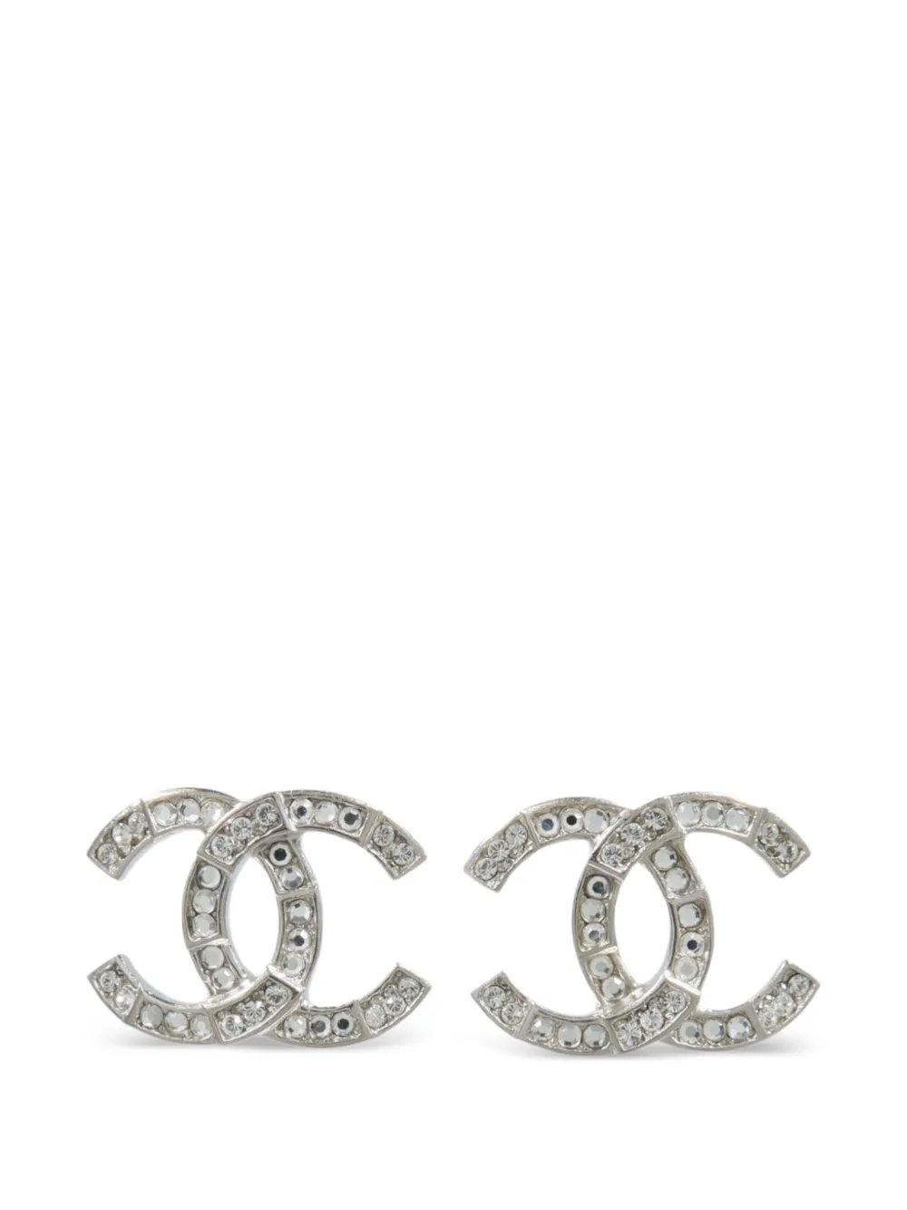 CHANEL Pre-Owned CC-motif earrings - Silber