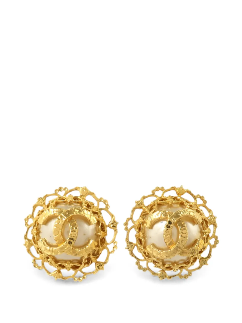 CHANEL Pre-Owned CC-motif earrings - Oro