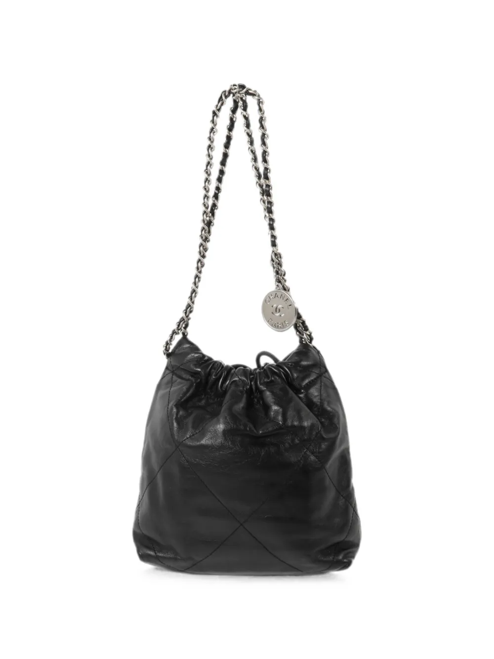 CHANEL Pre-Owned Kleine Chanel 22 schoudertas Zwart