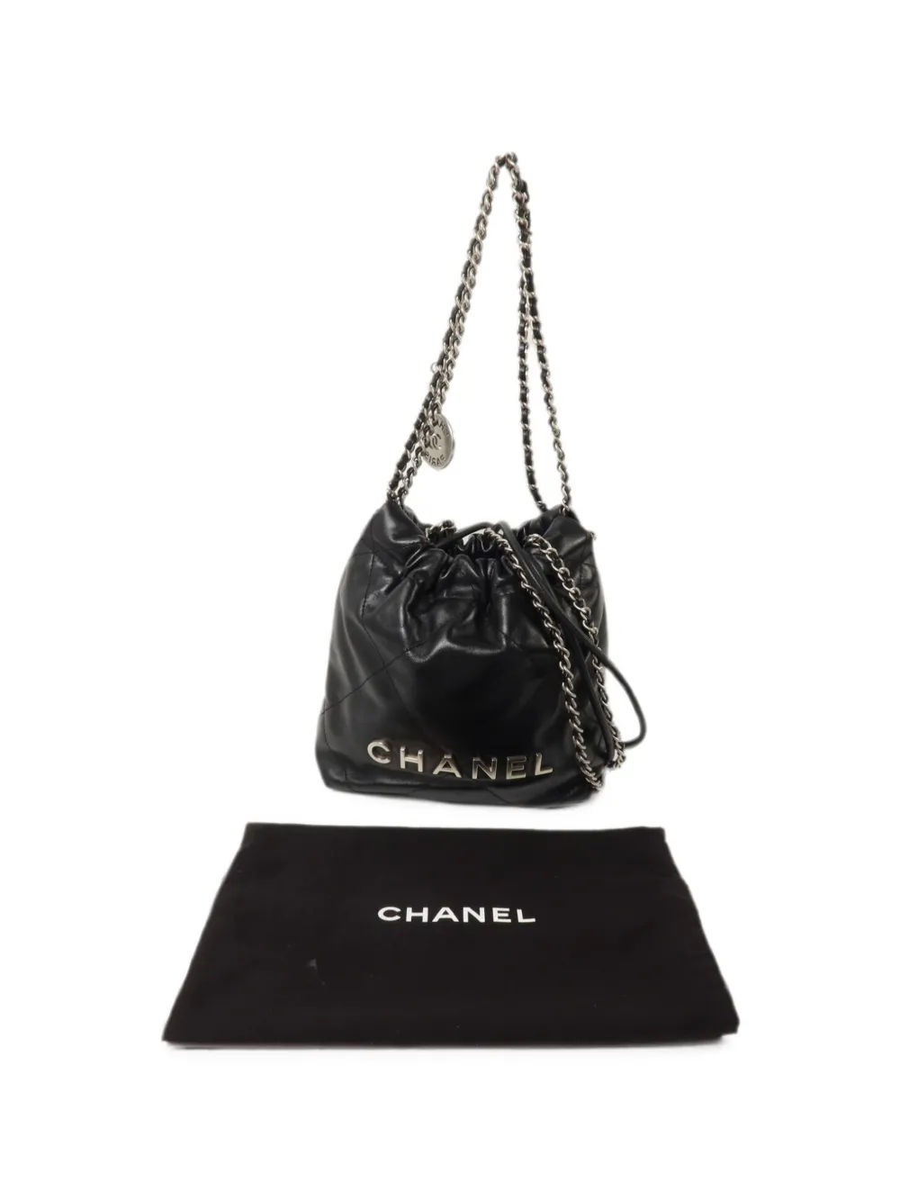 CHANEL Pre-Owned Kleine Chanel 22 schoudertas Zwart