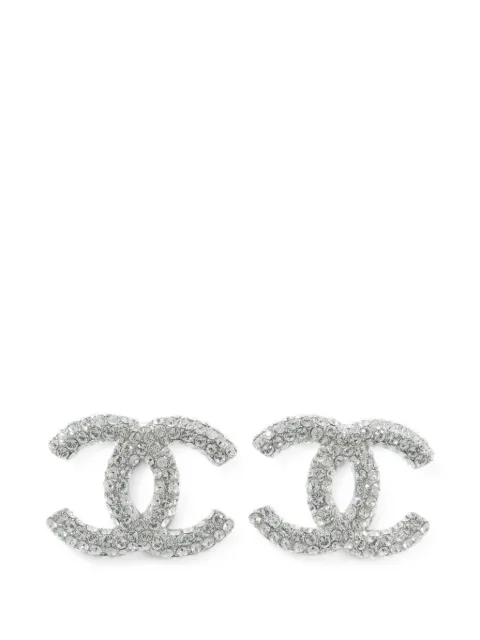 CHANEL Pre-Owned CC crystal-embellished earrings