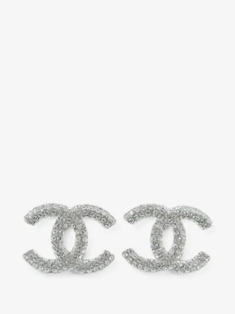 CHANEL Pre-Owned CC crystal-embellished earrings